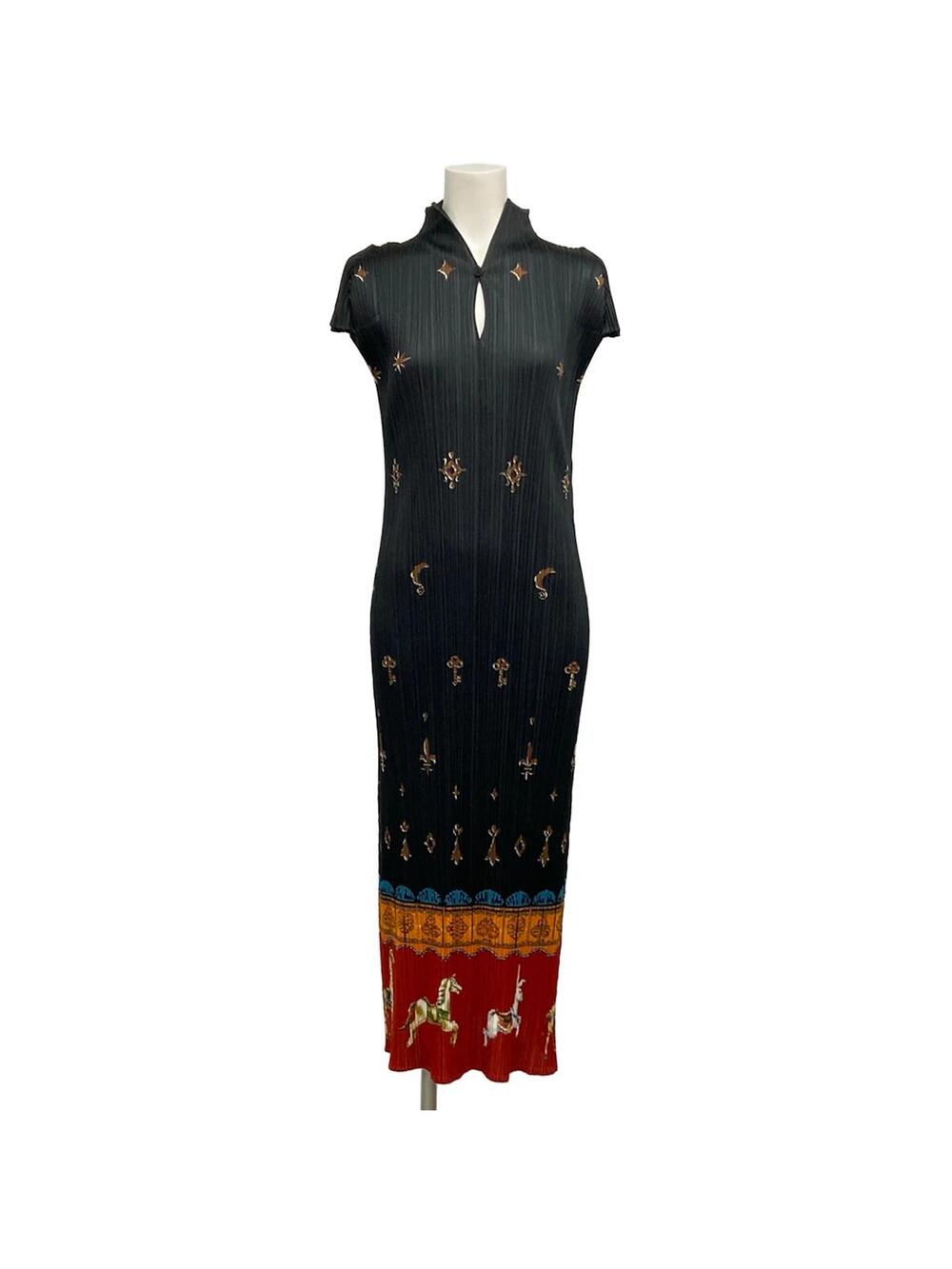 Pleats Please Black Red Multi [Outer #307728P83B